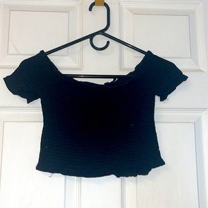 Black crop top